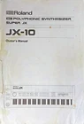 Roland JX-10 Super Synthesizer Keyboard Original Owner's Manual Book Japan 86 Good. Price: $49.99.