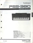 Original Service Manual, Schematics Book For Yamaha PSS-380 Portasound Keyboard Used. Price: $39.99.