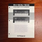 Vintage Roland EM-305/303 Original Informational Brochure Very. Price: $5.00.