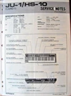 Roland Juno JU-1 HS-10 Keyboard Synthesizer Original Service Manual, From 1985 Used. Price: $49.99.