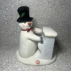 2023 Hallmark Singing Piano Playing Snowman Plush Sound Light Motion Tested Work Used. Price: $46.00.