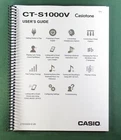 Casio CT-S1000V Instruction Manual: 355 Pages Coil Bound & Protective Covers! Brand. Price: $44.95.