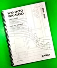Owners Manual For Casio WK-200, WK-500 Keyboard, 80 Pages W/clear Covers! Brand. Price: $19.21.